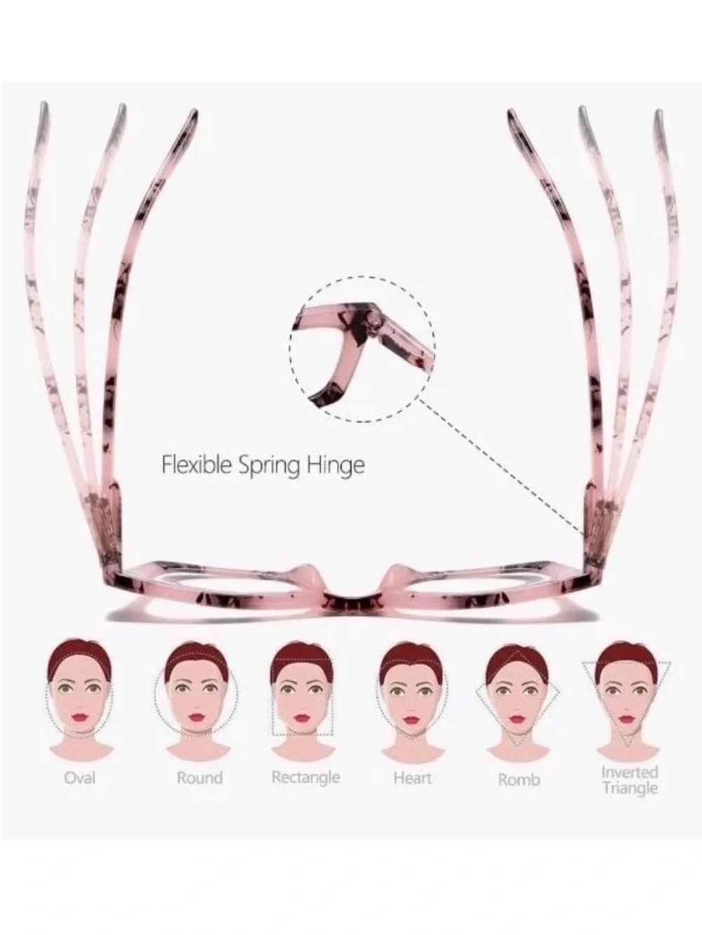 3 Pr. Oversized Pink, Clear Black 2.0 Women’s Reading Glasses Square Readers New